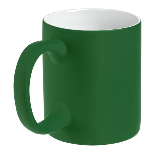 Купить Кружка Sippy c покрытием софт-тач, зеленая с нанесением логотипа