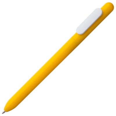 Купить Ручка шариковая Slider, желтая с белым с нанесением