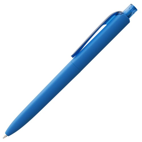 Купить Ручка шариковая Prodir DS8 PRR-T Soft Touch, голубая с нанесением логотипа