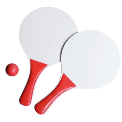 Купить Набор для игры в пляжный теннис Cupsol, красный с белым с нанесением