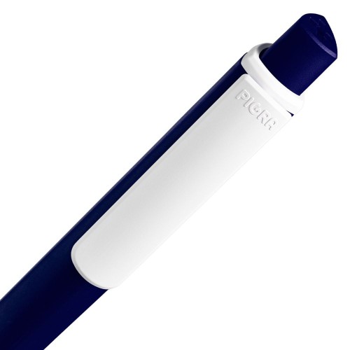 Купить Ручка шариковая Pigra P02 Mat, темно-синяя с белым с нанесением логотипа Купить Ручка шариковая Pigra P02 Mat, темно-синяя с белым с нанесением логотипа