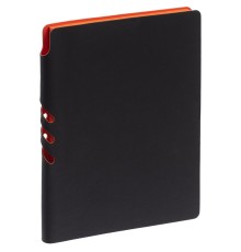 Ежедневник Flexpen Black, недатированный, черный с оранжевым
