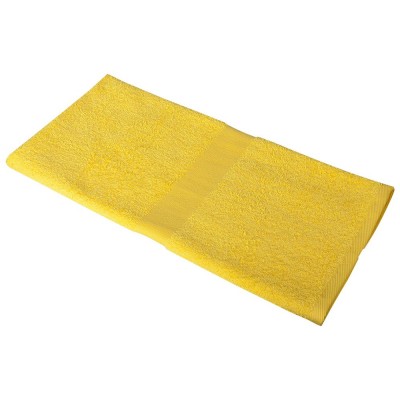 Купить Полотенце махровое Soft Me Medium, желтое с нанесением