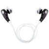 Купить Cпортивные Bluetooth наушники Vatersay, черные с белым с нанесением логотипа
