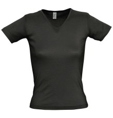 Футболка женская LADY 220 с V-обр. вырезом, черная