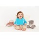 Купить Нагрудник детский Baby Prime, бирюзовый с розовым с нанесением логотипа