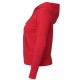 Купить Толстовка женская Hooded Full Zip красная с нанесением логотипа