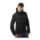 Купить Куртка мужская Hooded Softshell черная с нанесением логотипа