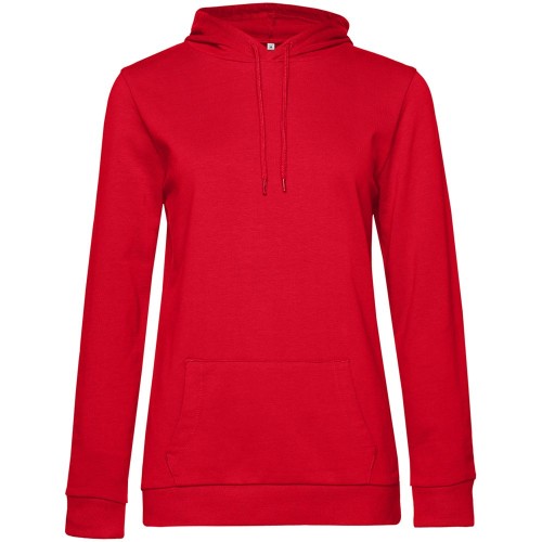 Купить Толстовка с капюшоном женская Hoodie, красная с нанесением логотипа