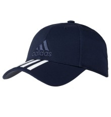 Бейсболка Six-panel Classic 3 stripes, темно-синяя