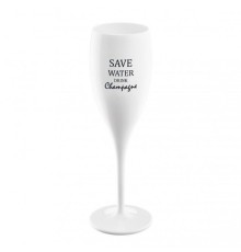 Бокал для шампанского Save Water Drink Champange, белый