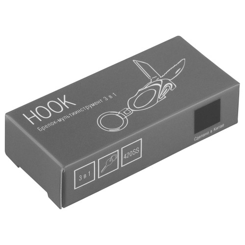 Купить Мультитул Hook, черный с нанесением логотипа