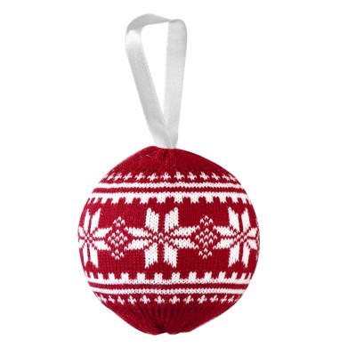 Купить Шар новогодний «Скандик», красный с нанесением логотипа