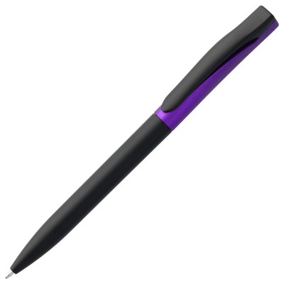 Купить Ручка шариковая Pin Fashion, черно-фиолетовый металлик с нанесением