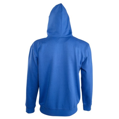 Купить Толстовка мужская Soul Men 290 с контрастным капюшоном, ярко-синяя с нанесением логотипа