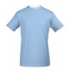 Купить Футболка мужская с контрастной отделкой MADISON 170, голубой/белый с нанесением логотипа