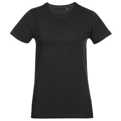 Купить Футболка женская T-bolka Stretch Light Lady, черная с нанесением логотипа Купить Футболка женская T-bolka Stretch Light Lady, черная с нанесением логотипа