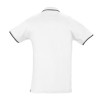 Купить Рубашка поло мужская с контрастной отделкой PRACTICE 270, белый/темно-синий с нанесением логотипа