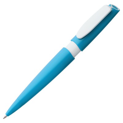Купить Ручка шариковая Calypso, голубая с нанесением логотипа