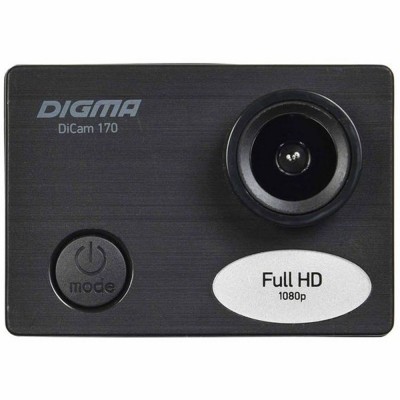 Купить Экшн-камера Digma DiCam 170, черная с нанесением