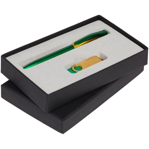 Купить Набор Twist Fashion, зеленый с золотистым, 16 Гб с нанесением логотипа