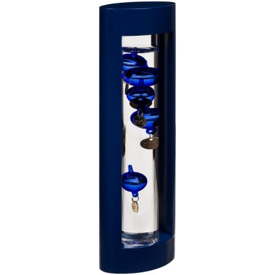 Купить Термометр «Галилео» в деревянном корпусе, синий с нанесением