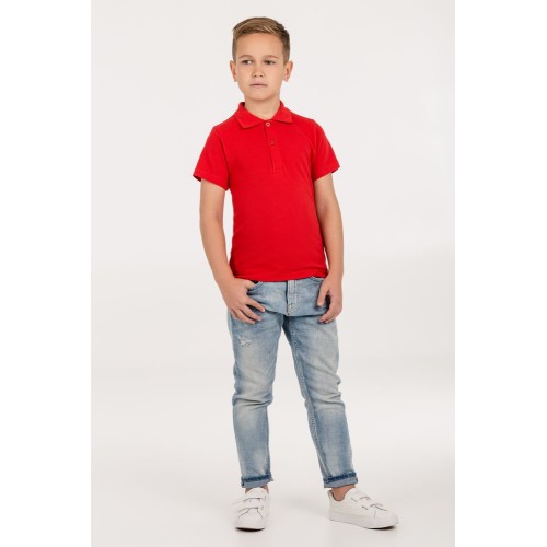Купить Рубашка поло детская Virma Kids, красная с нанесением логотипа Купить Рубашка поло детская Virma Kids, красная с нанесением логотипа