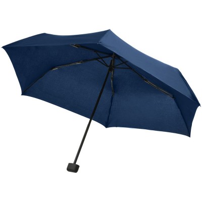 Купить Зонт складной Mini Hit Flach, темно-синий с нанесением