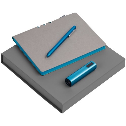 Купить Набор Flexpen Energy, серебристо-бирюзовый с нанесением логотипа