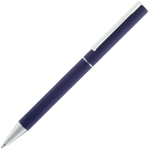 Купить Ручка шариковая Blade Soft Touch, синяя с нанесением логотипа