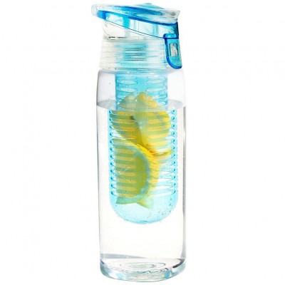 Купить Бутылка для воды Flavour It 2 Go, голубая с нанесением логотипа