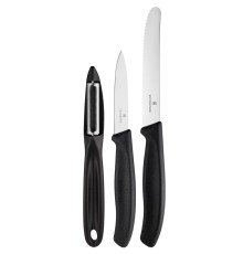 Набор ножей Victorinox Swiss Classic Paring, черный