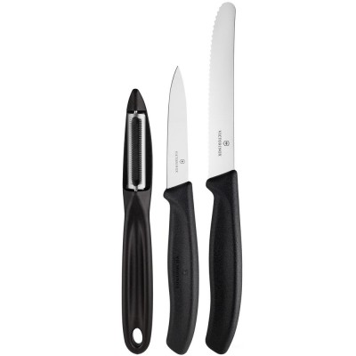 Купить Набор ножей Victorinox Swiss Classic Paring, черный с нанесением
