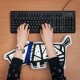 Купить Игрушка «Собака в шарфе», большая, белая с синим с нанесением логотипа