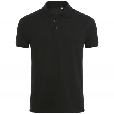 Купить Рубашка поло мужская PHOENIX MEN, черная с нанесением логотипа