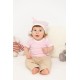 Купить Футболка детская с коротким рукавом Baby Prime, розовая с молочно-белым с нанесением логотипа