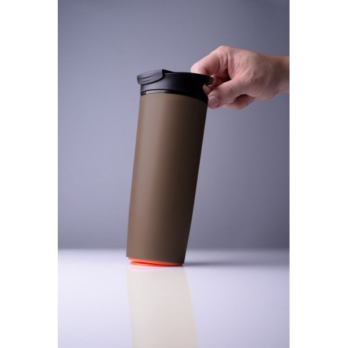Купить Термостакан fixMug, коричневый с нанесением логотипа
