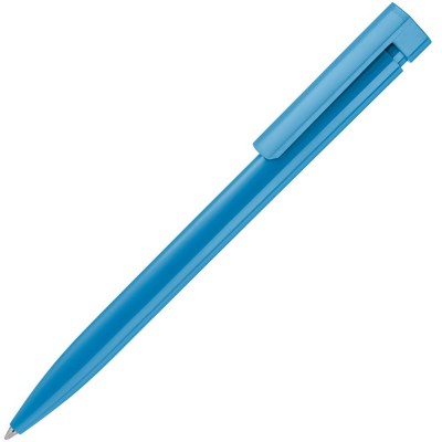 Купить Ручка шариковая Liberty Polished, голубая с нанесением