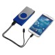 Купить Внешний аккумулятор Twist 4000 mAh, синий с нанесением логотипа