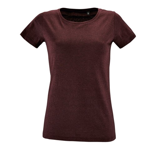 Купить Футболка женская REGENT FIT WOMEN, бордовый меланж с нанесением логотипа