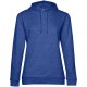 Купить Толстовка с капюшоном женская Hoodie, ярко-синий меланж с нанесением логотипа