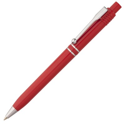 Купить Ручка шариковая Raja Chrome, красная с нанесением