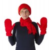 Купить Комплект Unit Fleecy: шарф, шапка, варежки, красный с нанесением логотипа