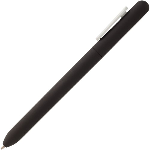 Купить Ручка шариковая Slider Soft Touch, черная с белым с нанесением логотипа Купить Ручка шариковая Slider Soft Touch, черная с белым с нанесением логотипа