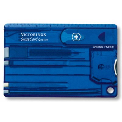 Купить Набор инструментов SwissCard Quattro, синий с нанесением логотипа