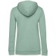 Купить Толстовка с капюшоном женская Hoodie, серо-зеленая с нанесением логотипа