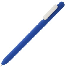 Ручка шариковая Slider Soft Touch, синяя с белым