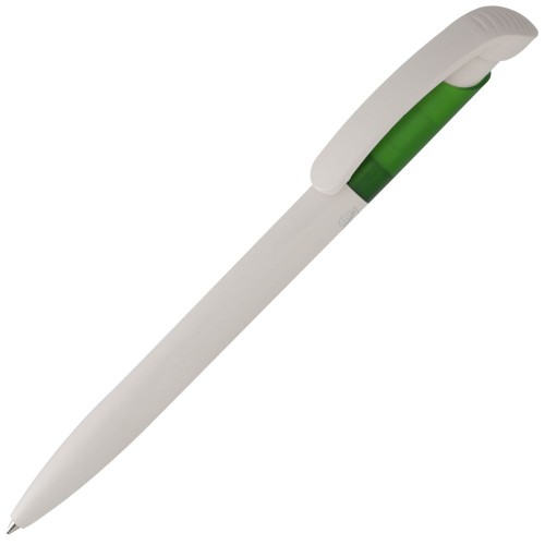 Купить Ручка шариковая Bio-Pen, белая с зеленым с нанесением логотипа