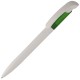 Купить Ручка шариковая Bio-Pen, белая с зеленым с нанесением логотипа