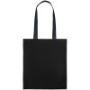 Купить Холщовая сумка BrighTone, черная с темно-синими ручками с нанесением логотипа